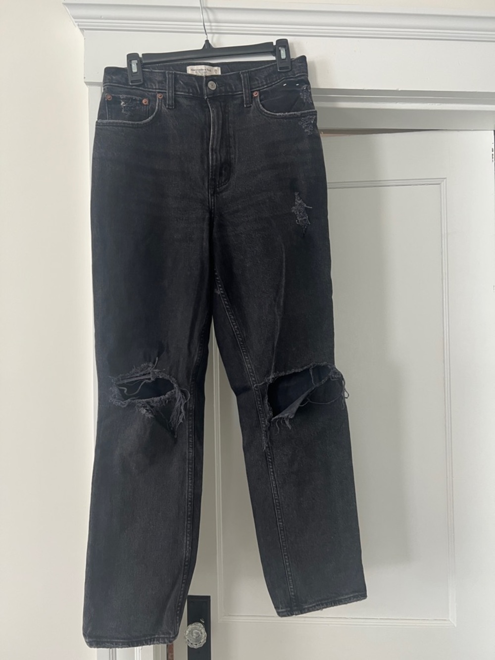 Abercrombie & Fitch Black Distressed Jeans